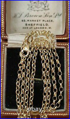 New 9ct Gold Belcher Chain Necklace. Hallmarked. 18 Inches