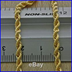New UK Hallmarked 9ct Gold Italian Rope Chain -28 -3mm 6g RRP £275 (R13 28)
