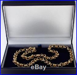 New UK Hallmarked 9ct Gold Solid Belcher Chain 24 41.2 G RRP £1655 (C16)