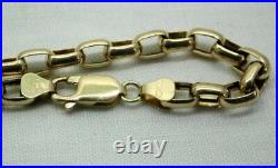Nice Quality 9 Carat Gold large Link Belcher Chain By Uno A Erre 20 Inches