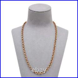 Pre-Owned 9ct Gold 6mm Belcher Chain Necklace