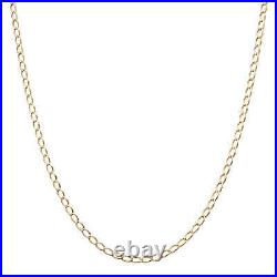 Pre-Owned 9ct Yellow Gold 22 Inch Curb Chain Necklace 560mm(22) 9ct gold Unisex