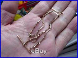 QUALITY ANTIQUE 9ct GOLD DOUBLE ALBERT POCKET WATCH CHAIN