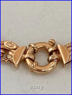 Quality 9ct Yellow Gold Bracelet Fancy Link 9 Carat Length 7.5 Inch