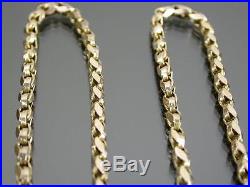 RARE ANTIQUE 9ct GOLD FANCY LINK NECKLACE CHAIN 18 inch C. 1870
