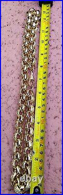 REDUCED-2×9ct Gold Half Patterned Belcher Chains Combined Weight Of 339.5 Grams