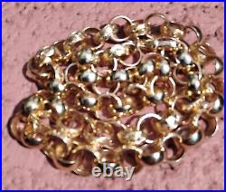 REDUCED-2×9ct Gold Half Patterned Belcher Chains Combined Weight Of 339.5 Grams