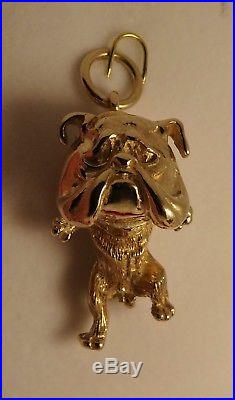 REDUCED LARGE Solid 9ct Gold BULLDOG Pendant 18gr Mens Jewellery Gift CX905 DOG