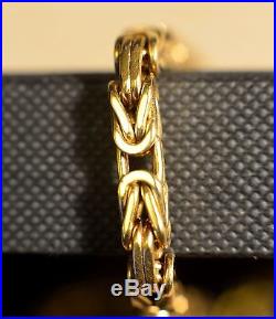 +++REDUCED+++ LOVELY HEAVY SOLID 9 CT GOLD BYZANTINE LINK 21 INCH CHAIN++ 50g+++
