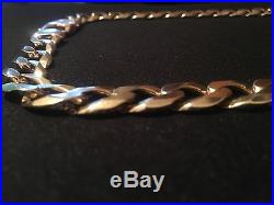 Rare Stunning & Very Heavy 4.4oz 9ct Gold Curb Link Chain Hallmarked 137g