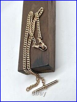 Rare Victorian 9ct Solid Gold Albert chain. Stamped every link 31 Grams
