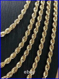 Rope Chain Bracelet 375 9ct Genuine Gold Mens Ladies Necklace Hallmarked 3.5MM