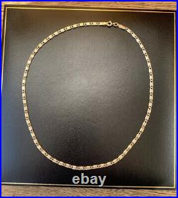 S Link, Fancy 9ct Yellow Gold Chain Necklace 18 46cm 5.2g Boxed