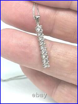 SEPTEMBER SALE! 9ct Gold Diamond Pendant & Chain Stamped 9ct and 0.33ct Diamonds