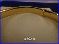 SLIM FIT LADIES GIRLS 9ct Gold Fancy Bangle with chain 12.3gr 8mm Hm cx933