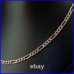 (SO4) 9ct Yellow Gold 17.75 Inch Figaro Chain Necklace 3.5g