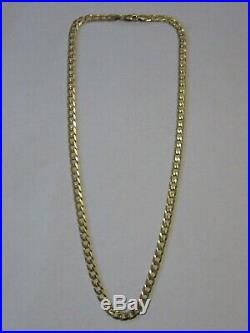 SOLID 9ct. GOLD 20 FLAT CURB CHAIN