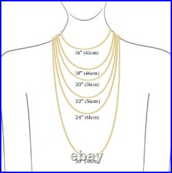 SOLID 9ct Yellow Gold Figaro Chain Various widths and sizes HALLMARKED
