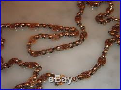 Stunning Antique Victorian 9 Ct Gold Fancy Link Chain /necklace