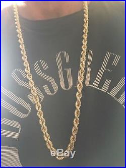 STUNNING HEAVY 9CT GOLD THICK ROPE CHAIN 57.2GRAMS 32 INCHES Long