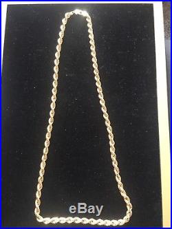 STUNNING HEAVY 9CT GOLD THICK ROPE CHAIN 57.2GRAMS 32 INCHES Long