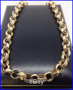 SUPER HEAVY Solid 9ct Gold Belcher Chain 81.2g -25inch RRP £3645