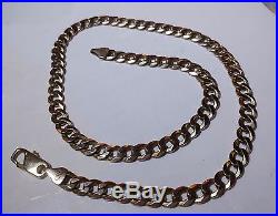 SUPER Solid 9ct Gold CURB Chain 20 49.4gr Hm 8mm links HEAVY