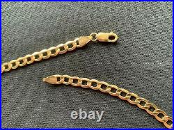 SUPERB 9ct Gold Curb Chain 20 Inch 8gm 4mm width Fully Hallmarked 20 Mens