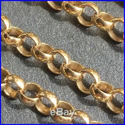 SUPERB 9ct Yellow Gold BELCHER LINK Chain Necklace 12.3g LENGTH 23 1/8 inches