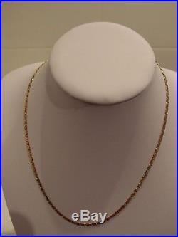 SUPERB FULLY HM 3mm wide STAMPED 375 SOLID 9ct GOLD FIGARO CHAIN 20 inch 11.2gm