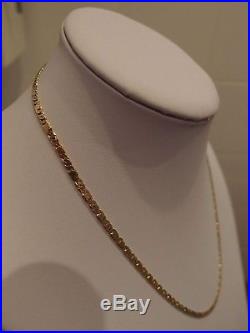 SUPERB FULLY HM 3mm wide STAMPED 375 SOLID 9ct GOLD FIGARO CHAIN 20 inch 11.2gm