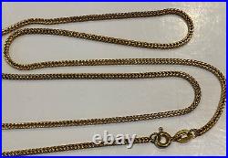 SUPERB Strong 9CT Gold Italian Foxtail Herringbone Chain 55.5 cm 7.4gram