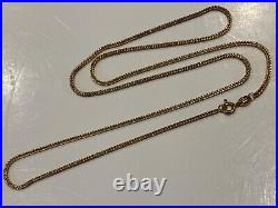 SUPERB Strong 9CT Gold Italian Foxtail Herringbone Chain 55.5 cm 7.4gram