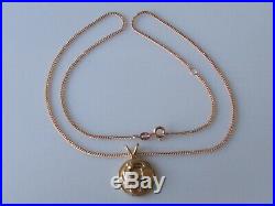 Secondhand 9ct gold Clogau Tree of Life round pendant & 9ct rose gold chain