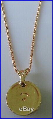 Secondhand 9ct gold Clogau Tree of Life round pendant & 9ct rose gold chain