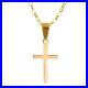 Small 9ct Gold Cross Pendant Necklace With 18 Gold Chain and Jewellery Box