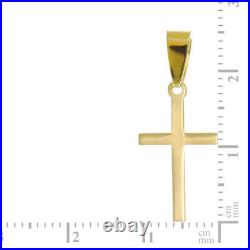 Small 9ct Gold Cross Pendant Necklace With 18 Gold Chain and Jewellery Box