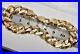 Solid 9 Ct Yellow Gold & Silver 8.5 Inch Heavy Curb Bracelet Men's Chunky