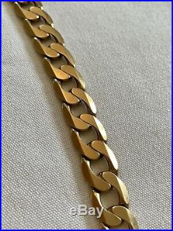 Solid 9ct 24 Gold Chunky Heavy Curb Chain 100 Grams Stunning Gold Necklace Mens