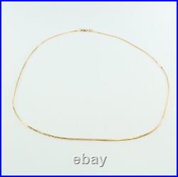 Solid 9ct (375) Italy Gold snake chain 45cm with parrot clasp