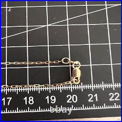 Solid 9ct 375 Yellow Gold Fine unisex Chain 40cm Long Necklace. 1.27mm 1.5g