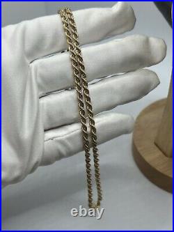 Solid 9ct Gold 20 inch Necklace Twisted Rope Twist Chain Hallmarked