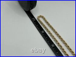 Solid 9ct Gold 20 inch Necklace Twisted Rope Twist Chain Hallmarked