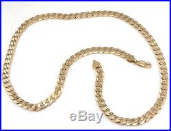 Solid 9ct Gold 22 inch Curb Chain Necklace (40.8g = £17 p/g)