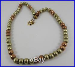 Solid 9ct Gold BEADS Necklace Chain 18 38.3gr 7mm links RRP£1900