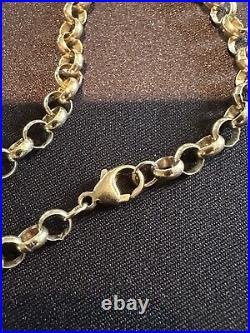 Solid 9ct Gold Belcher necklace chain 31 inches long 29 grams not scrap