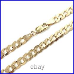 Solid 9ct Gold Chain 18 Inch Curb Yellow Fully Hallmarked 19.5g 5.5mm Wide 18