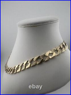 Solid 9ct Gold Chaps Chain 10mm Wide 20 Inch Fully Hallmarked Curb Link