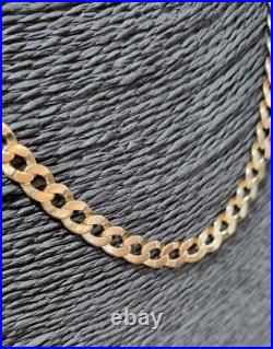 Solid 9ct Gold Curb Chain 9ct Yellow Gold 22 Grams 47.5cm Long Solid Gold