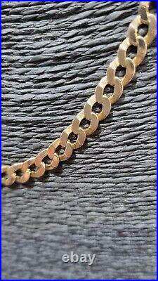 Solid 9ct Gold Curb Chain 9ct Yellow Gold 22 Grams 47.5cm Long Solid Gold